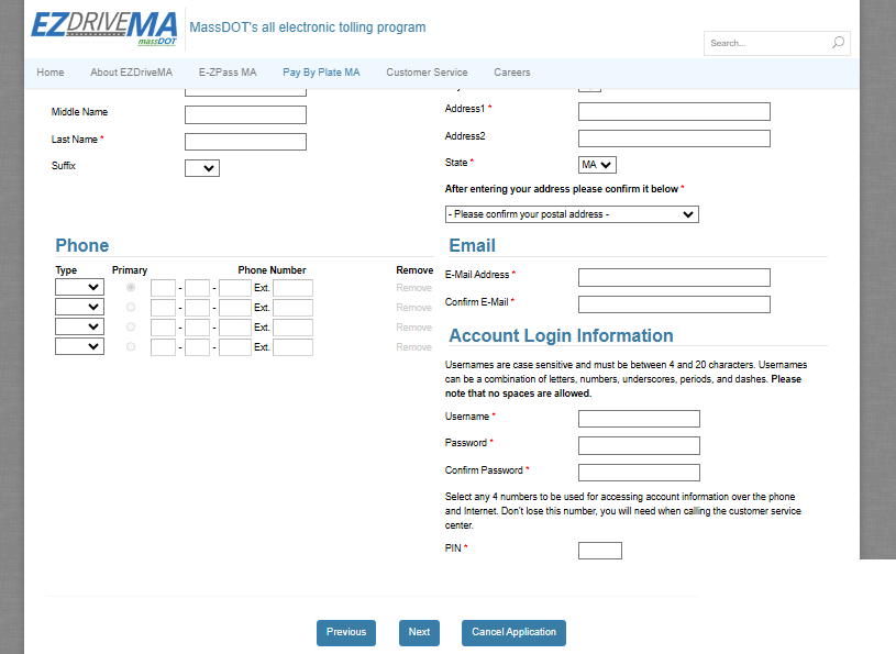 Pay By Plate MA Log in